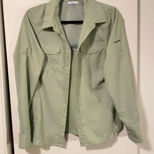 Womens Columbia Long Sleeve Omni-Shade Button Down